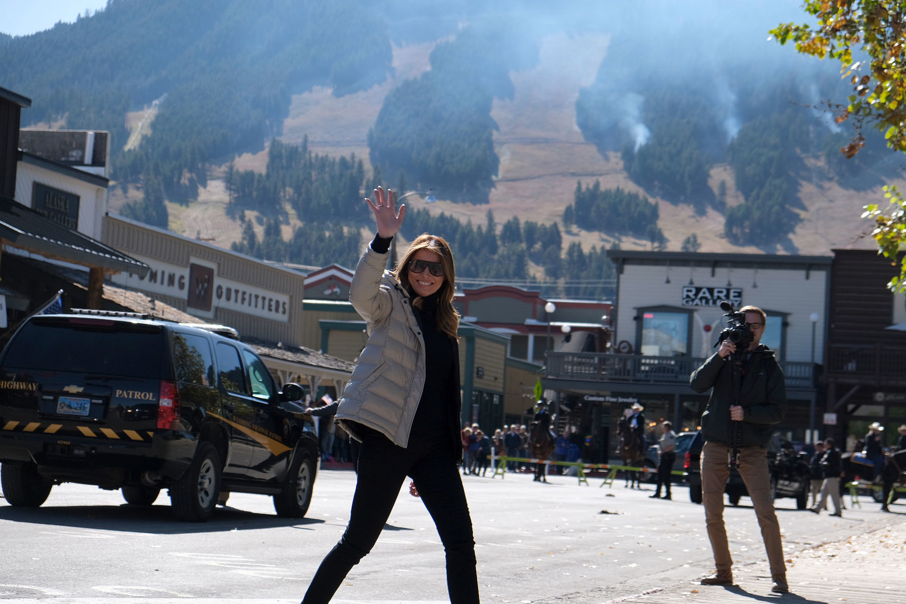 First Lady Melania Trump visits Jackson Hole, Wyoming